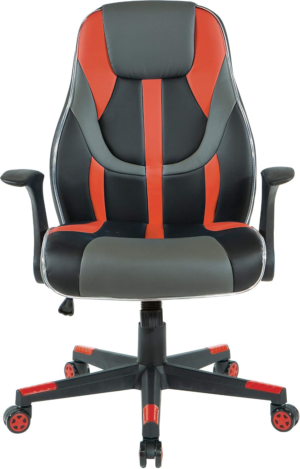 Mid-Back Leather Office Chair – Adjustable Swivel Desk Chair for Home & Office