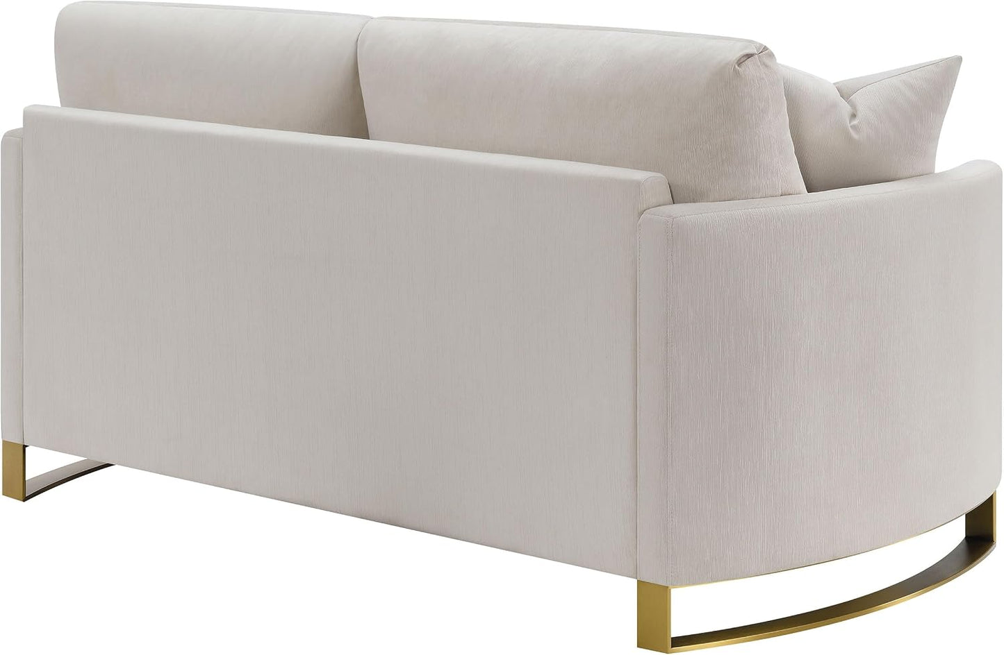 Modern Upholstered Loveseat – Cozy 2-Seater Sofa with Sleek Track Arms for Small Spaces
