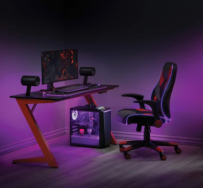 Mid-Back Leather Office Chair – Adjustable Swivel Desk Chair for Home & Office