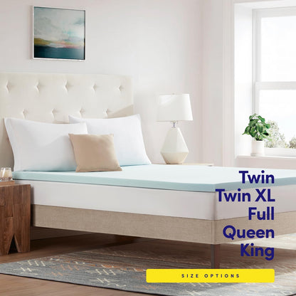 Cooling Memory Foam Mattress Topper – Plush Comfort & Pressure Relief for Better Sleep