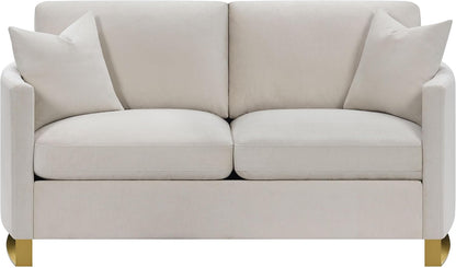 Modern Upholstered Loveseat – Cozy 2-Seater Sofa with Sleek Track Arms for Small Spaces