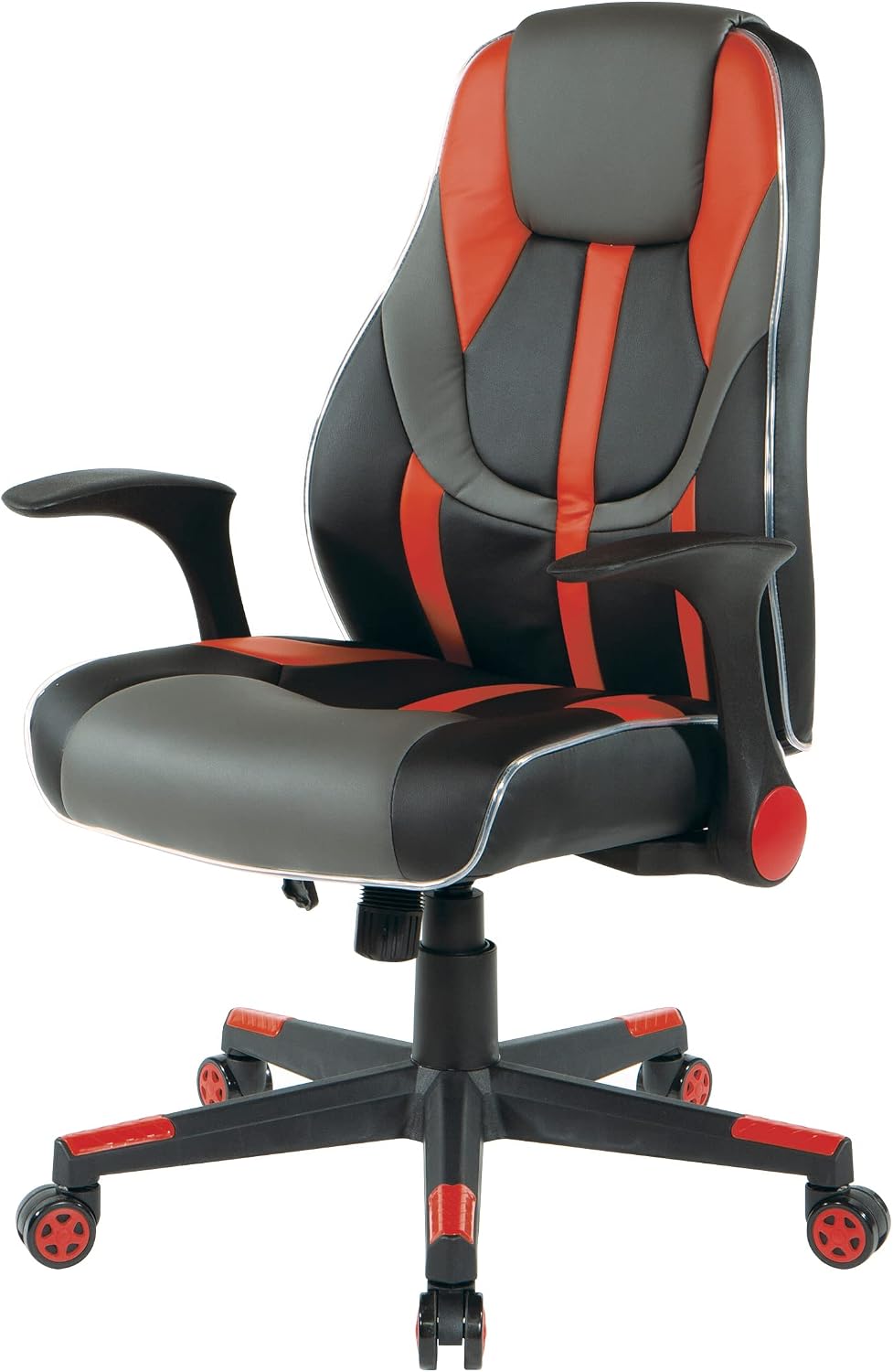 Mid-Back Leather Office Chair – Adjustable Swivel Desk Chair for Home & Office