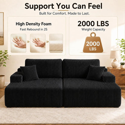 Modular Sectional Sofa – Versatile Upholstered Couch with Flexible Seating for Living Room & Bedroom