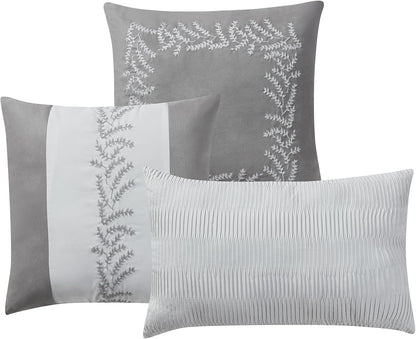 Embroidered Faux Suede Comforter Set – Soft & Cozy Luxury Bedding for a Stylish Bedroom