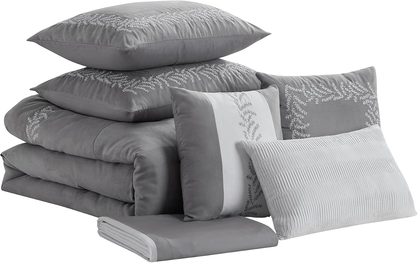 Embroidered Faux Suede Comforter Set – Soft & Cozy Luxury Bedding for a Stylish Bedroom