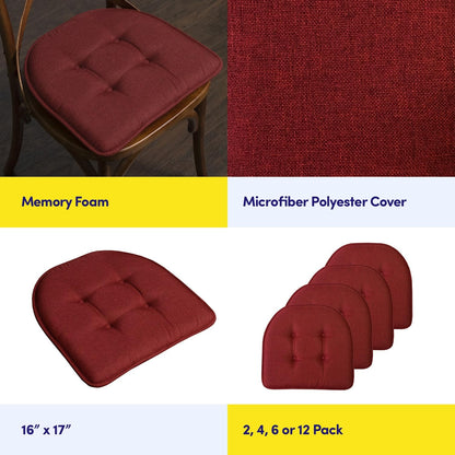 Memory Foam Chair Cushions – Soft & Comfortable Non-Slip Seat Pads for Dining Chairs