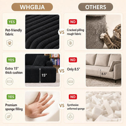 Modular Sectional Sofa – Versatile Upholstered Couch with Flexible Seating for Living Room & Bedroom