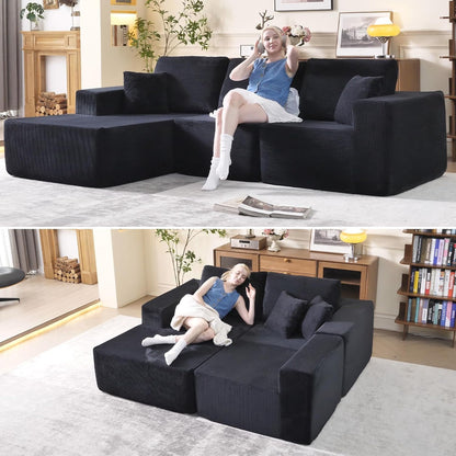 108" Modular Sectional Sofa – Spacious L-Shaped Cloud Couch for Cozy Living Room Lounging