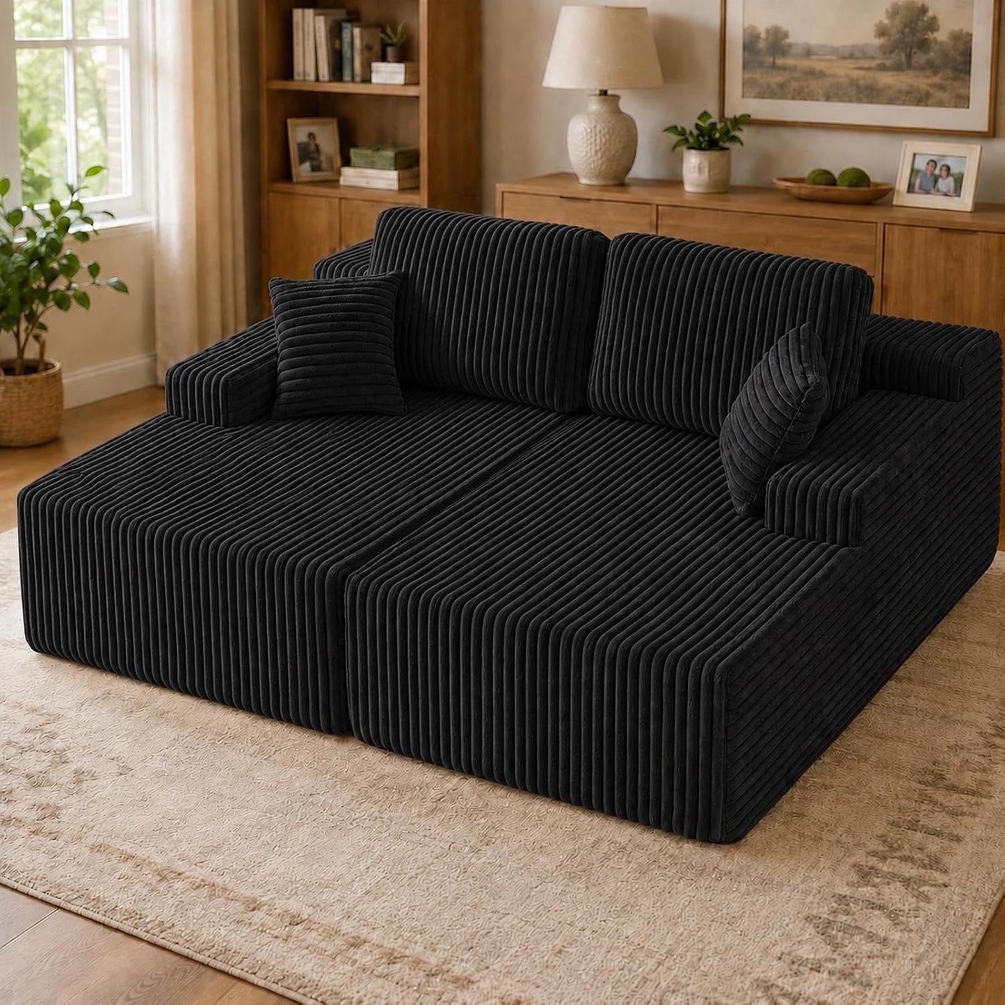 Modular Sectional Sofa – Versatile Upholstered Couch with Flexible Seating for Living Room & Bedroom