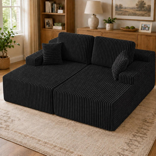 Modular Sectional Sofa – Versatile Upholstered Couch with Flexible Seating for Living Room & Bedroom