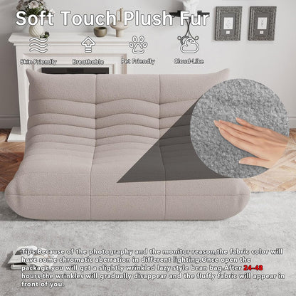Modern Upholstered Loveseat Sofa – Cozy 2-Seater Couch for Living Room & Bedroom